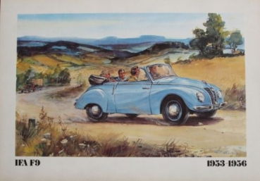 Wartburg Werbemappe "Automobile aus Eisenach" 12 farbige Kunstdrucke 1975 (9845)
